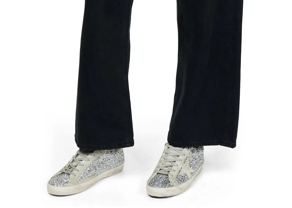 Davenzarry | Golden Goose Super-Star Silver Glitter Ice Gray - Women's | View 4
