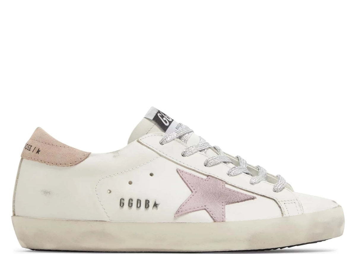 Davenzarry | Golden Goose Super-Star White Antique Pink - Women's | View 1