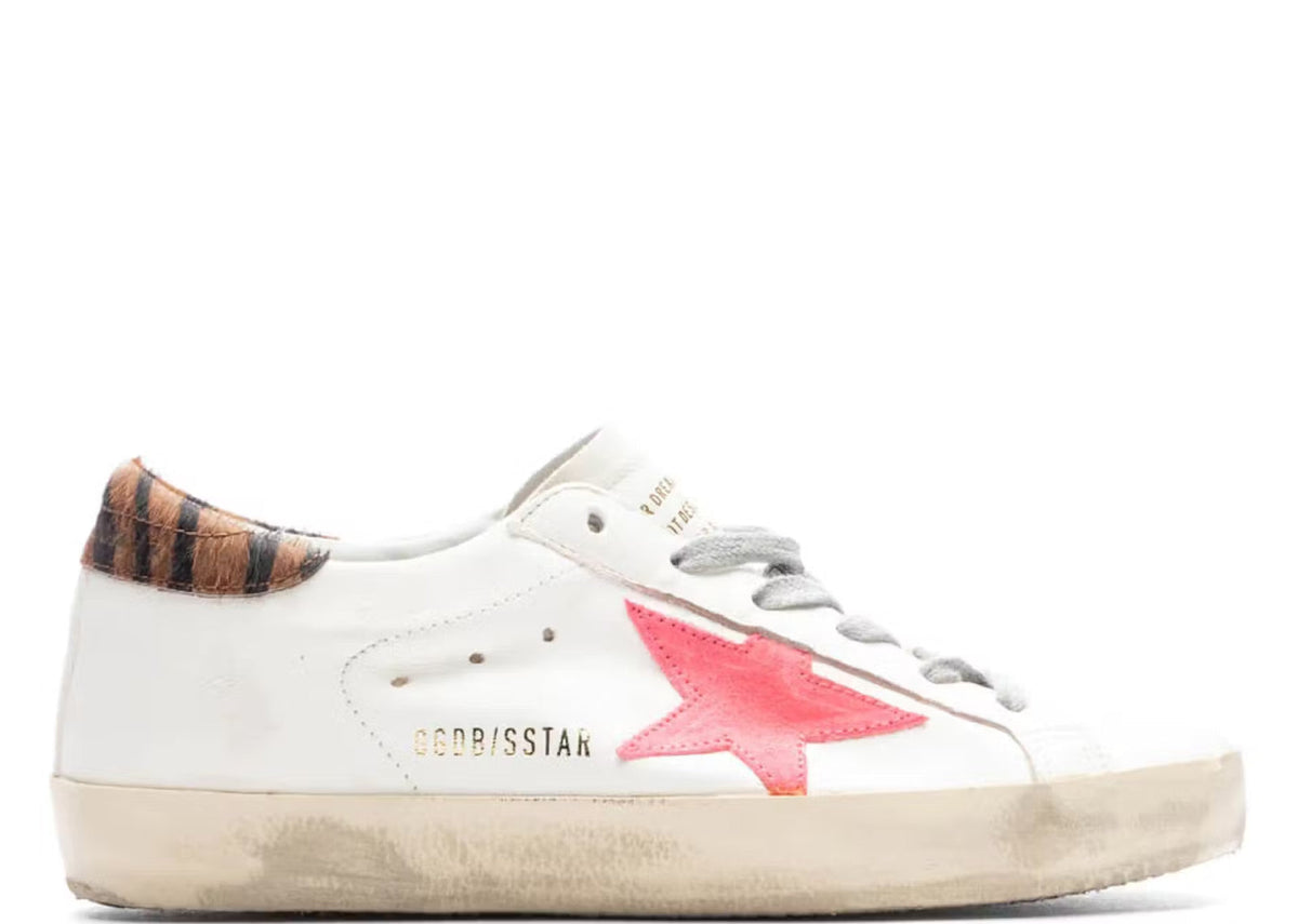 Davenzarry | Golden Goose Super-Star White Fluorescent Red Zebra - Women's | View 1