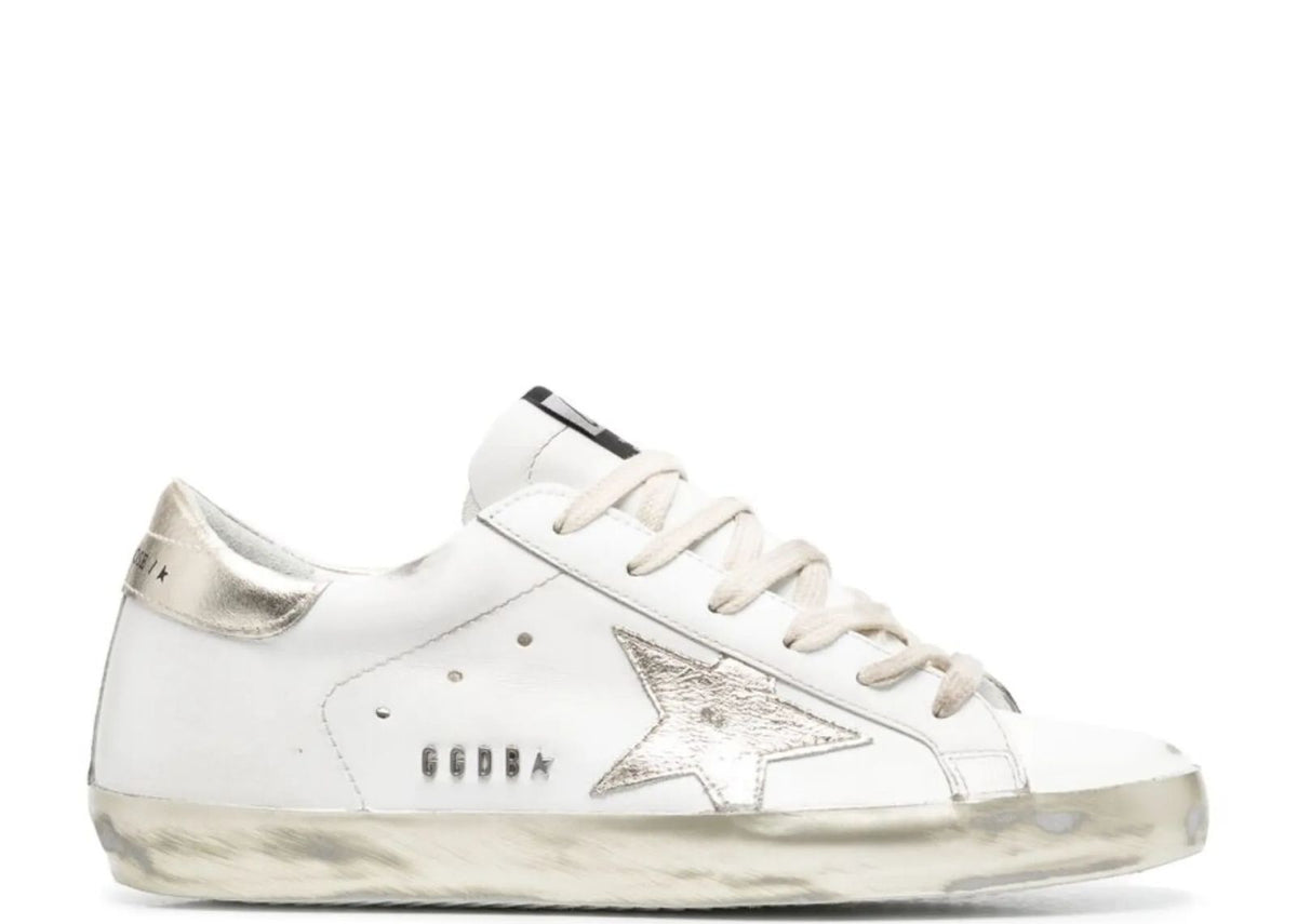 Davenzarry | Golden Goose Super-Star White Gold Sparkle - Women's | View 1