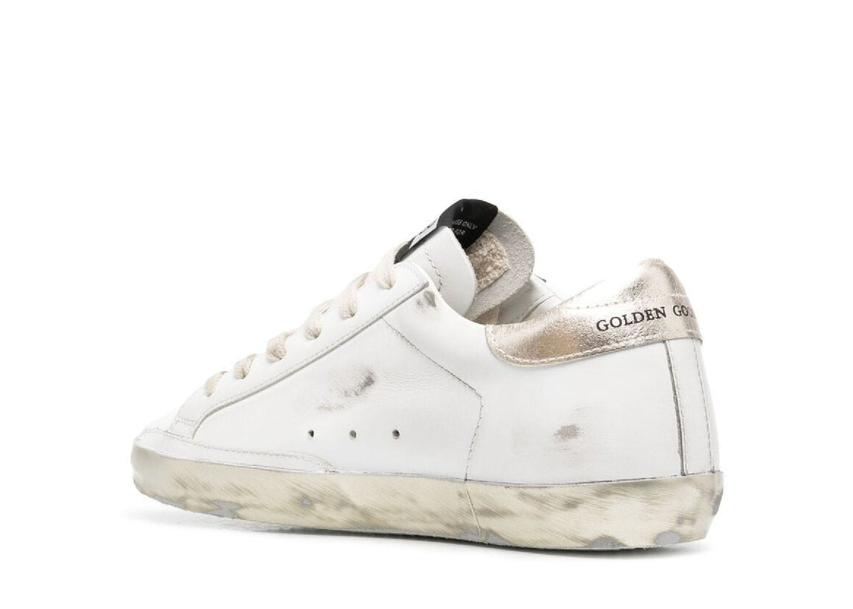 Davenzarry | Golden Goose Super-Star White Gold Sparkle - Women's | View 3