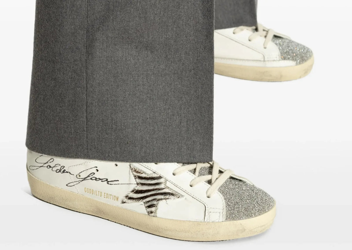 Davenzarry | Golden Goose Super-Star White Leather Glitter LTD Edition - Women's | View 4