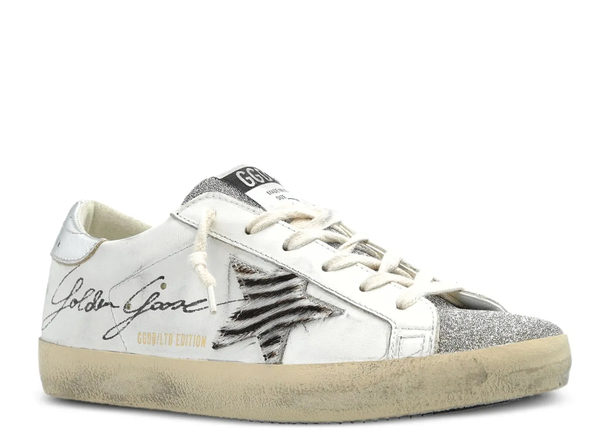 Davenzarry | Golden Goose Super-Star White Leather Glitter LTD Edition - Women's | View 2