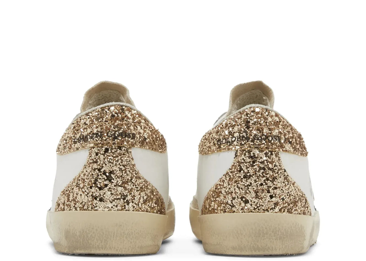 Davenzarry | Golden Goose Super-Star White Leather Multicolor Glitter Star Heel - Women's | View 4