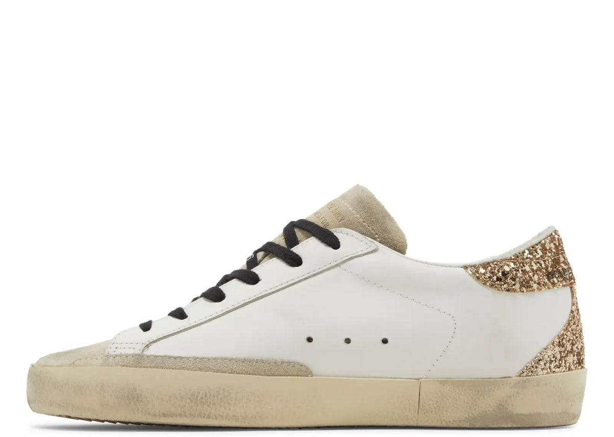 Davenzarry | Golden Goose Super-Star White Leather Multicolor Glitter Star Heel - Women's | View 3