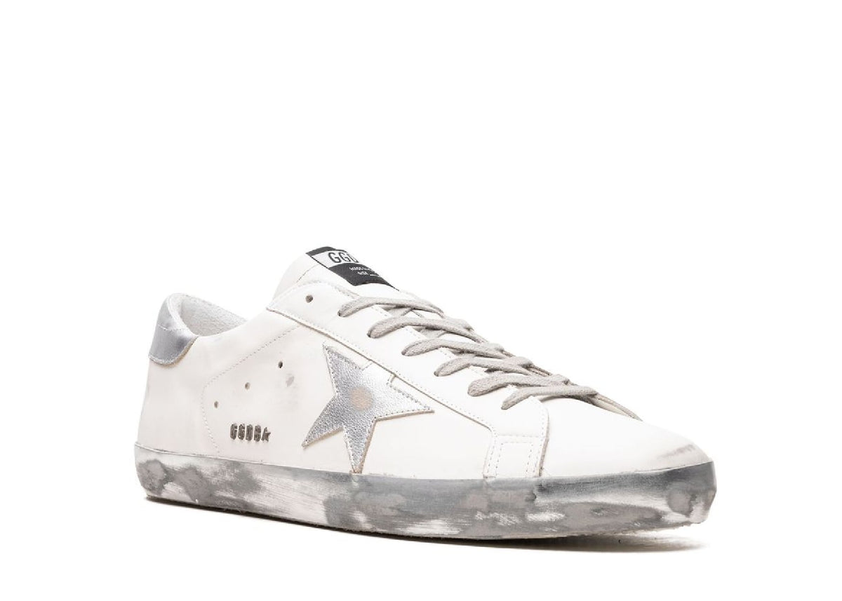 Davenzarry | Golden Goose Super-Star White Silver Glitter | View 2