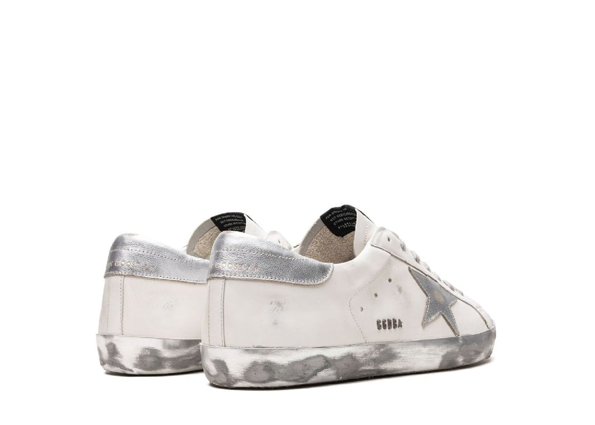 Davenzarry | Golden Goose Super-Star White Silver Glitter | View 3