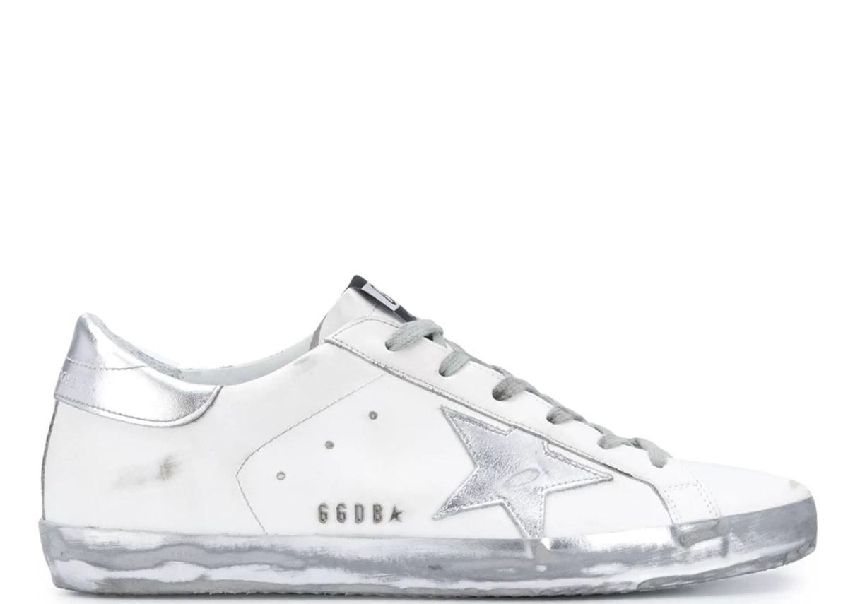Davenzarry | Golden Goose Super-Star White Silver Sparkle - Women's | View 1