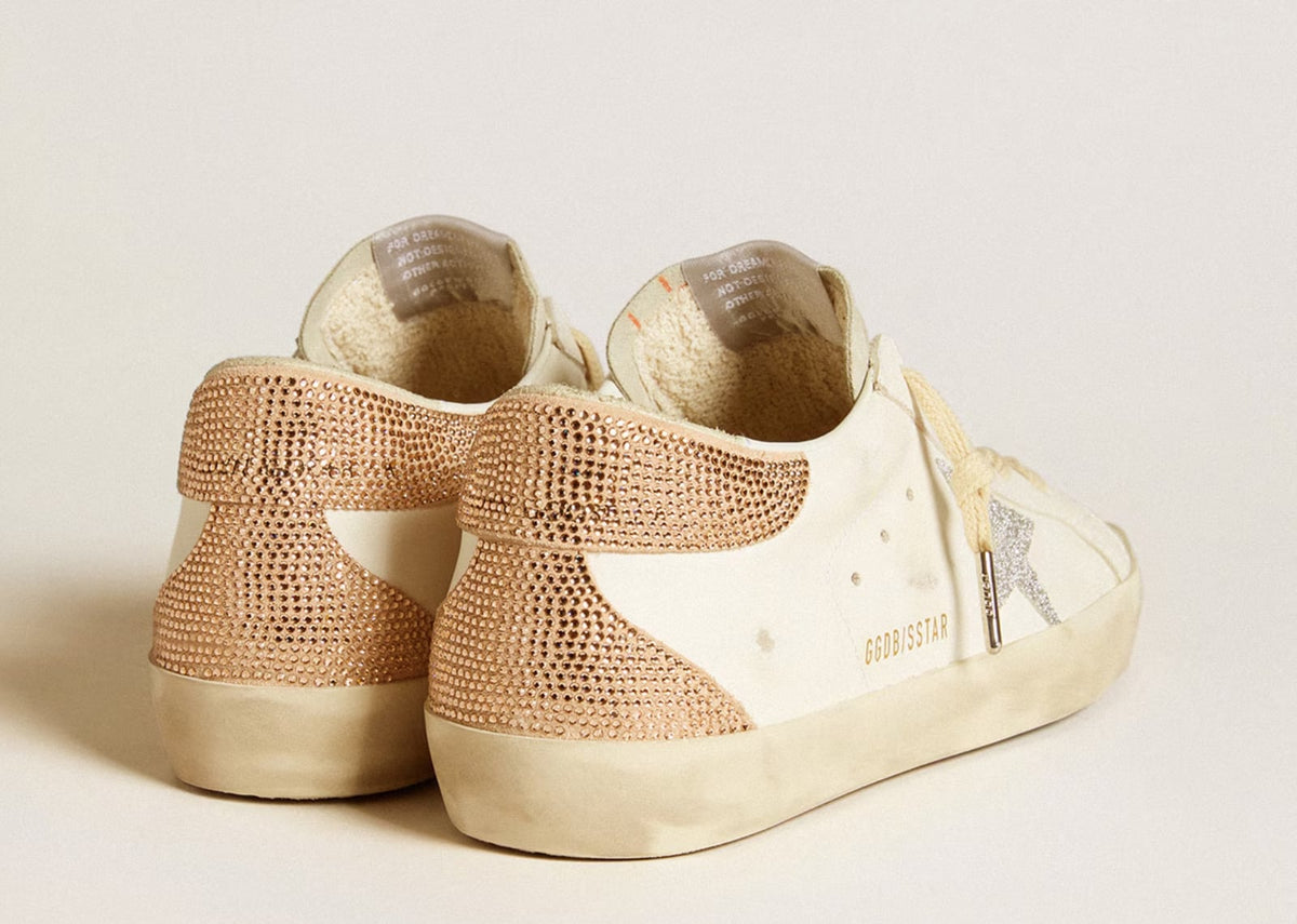 Davenzarry | Golden Goose Super-Star White Silver Swarovski Crystal Star - Women's | View 3