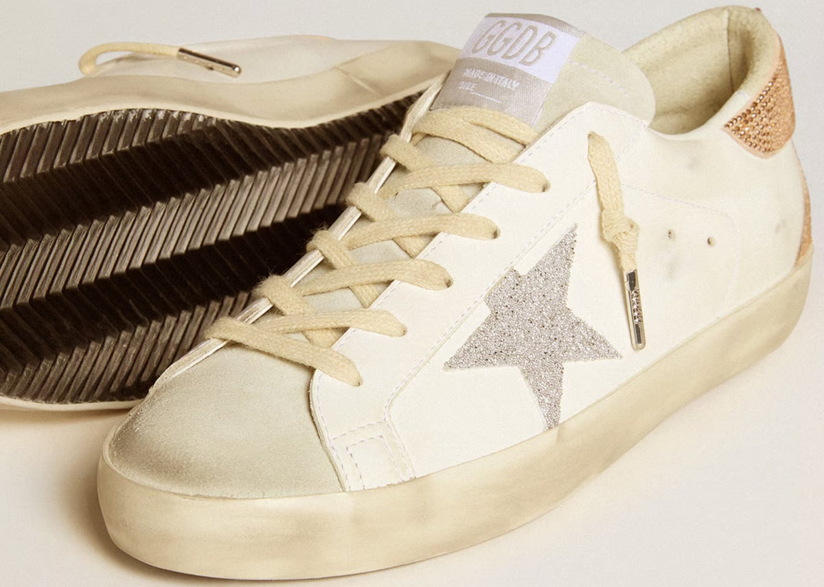 Davenzarry | Golden Goose Super-Star White Silver Swarovski Crystal Star - Women's | View 4