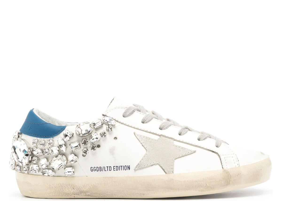 Davenzarry | Golden Goose Super-Star White Swarovski Stone - Women's | View 1