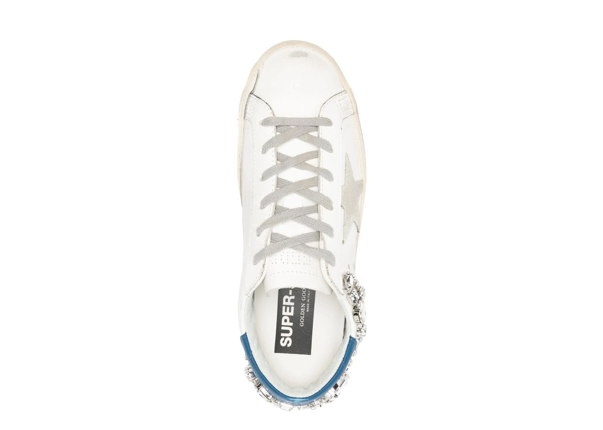 Davenzarry | Golden Goose Super-Star White Swarovski Stone - Women's | View 7