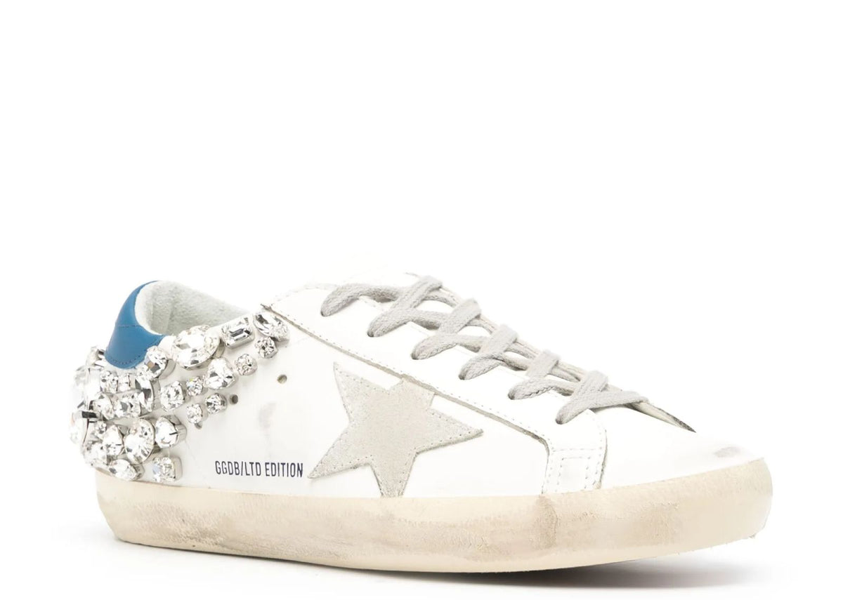Davenzarry | Golden Goose Super-Star White Swarovski Stone - Women's | View 2