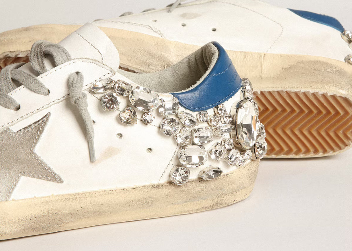 Davenzarry | Golden Goose Super-Star White Swarovski Stone - Women's | View 5
