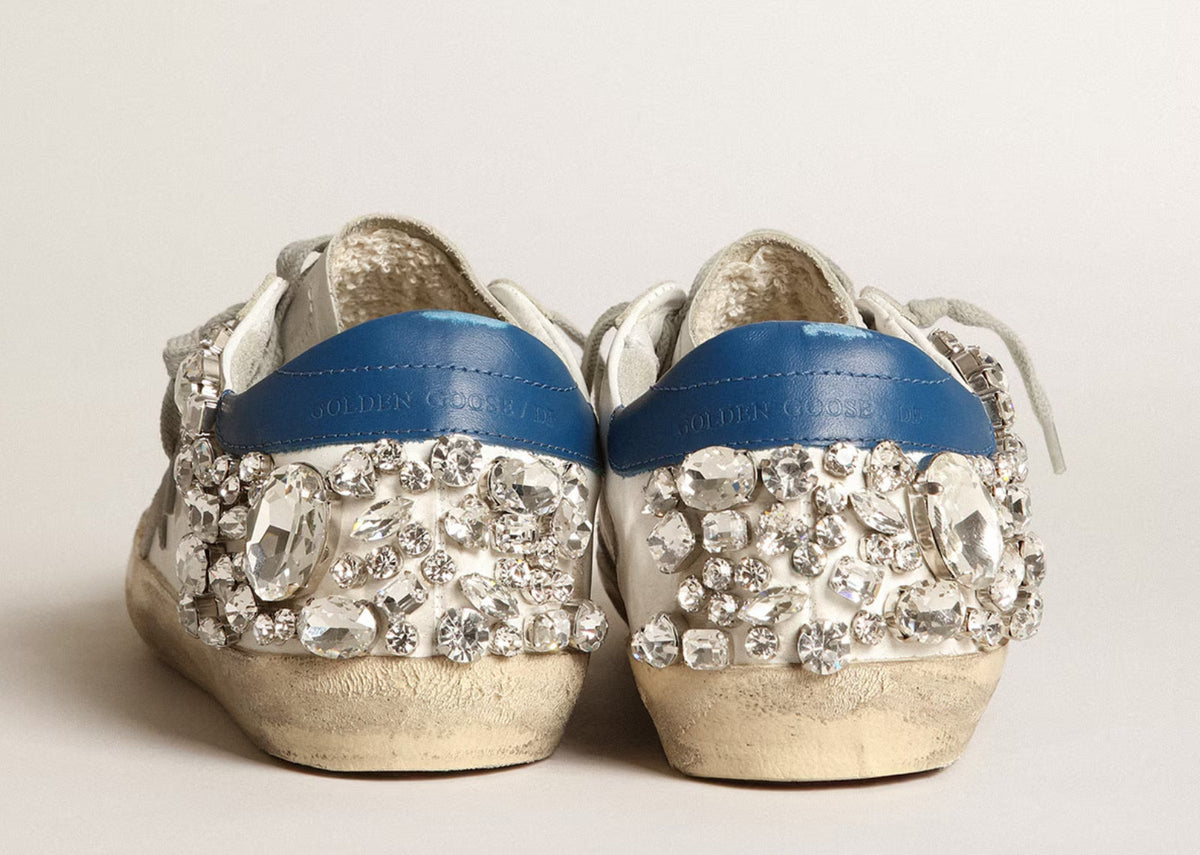 Davenzarry | Golden Goose Super-Star White Swarovski Stone - Women's | View 6