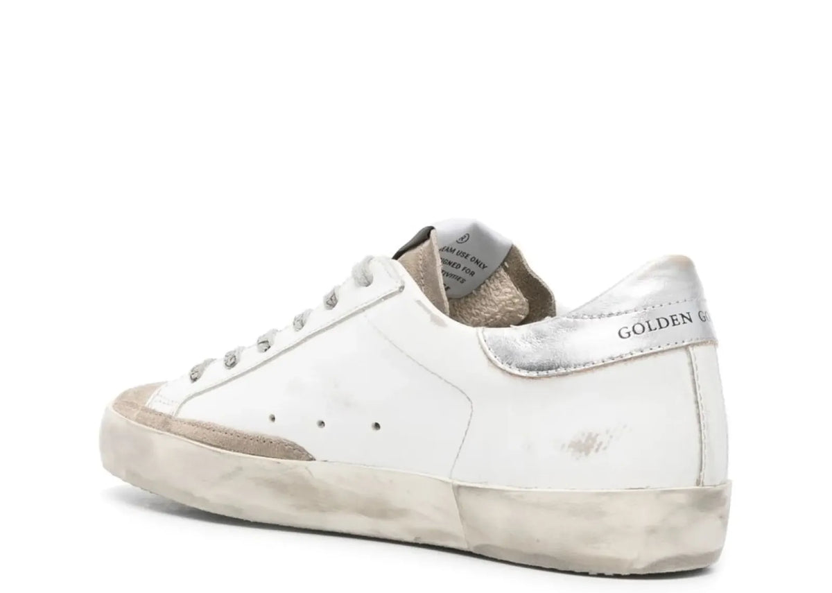 Davenzarry | Golden Goose Super-Star White Zebra Pony Star Silver Heel - Women's | View 3