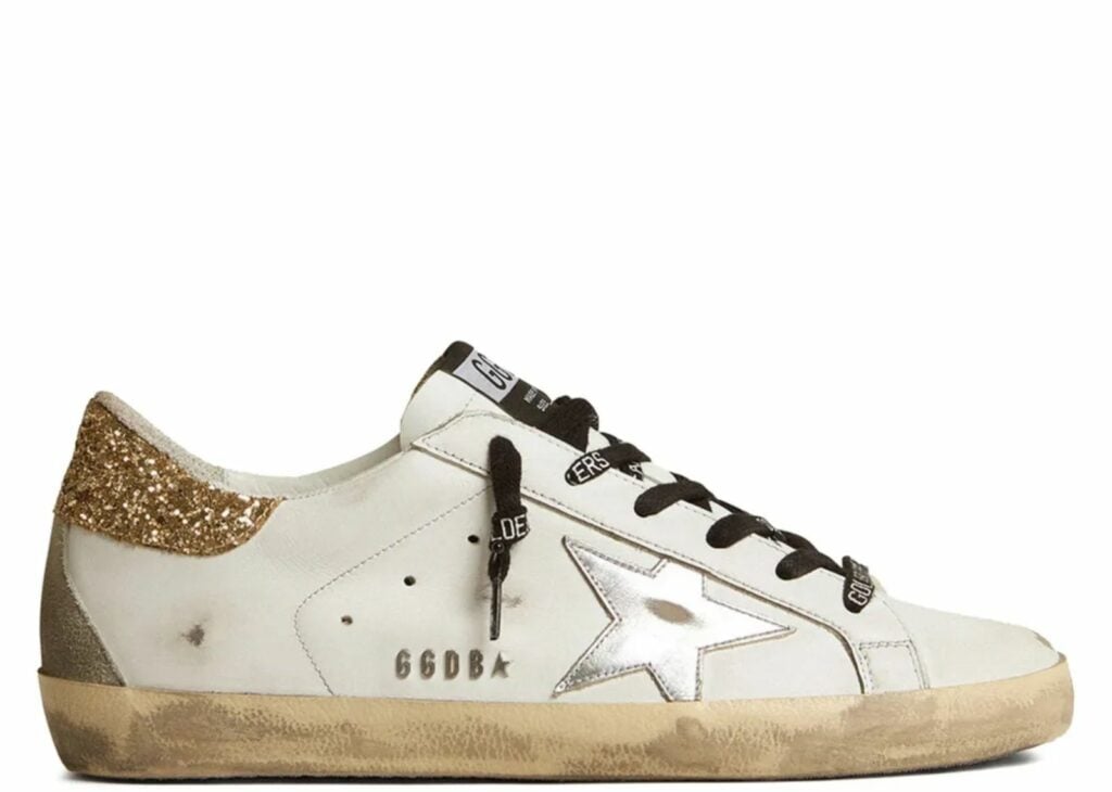 Davenzarry | Golden Goose Super-Star with Glittery Heel - Women's | View 5