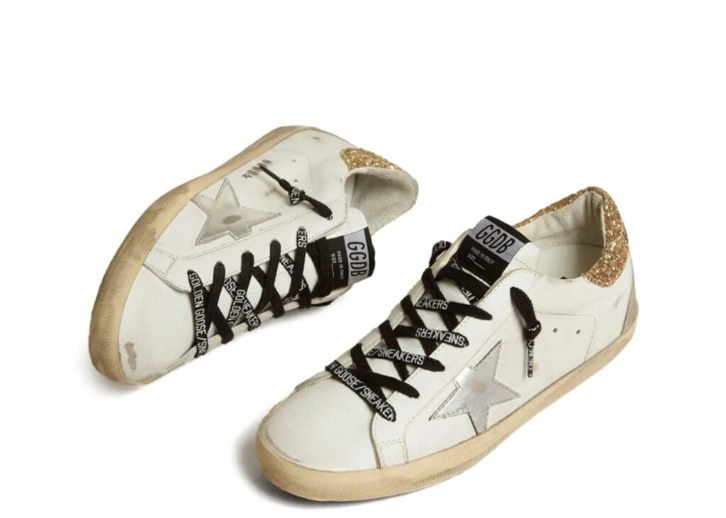Davenzarry | Golden Goose Super-Star with Glittery Heel - Women's | View 6