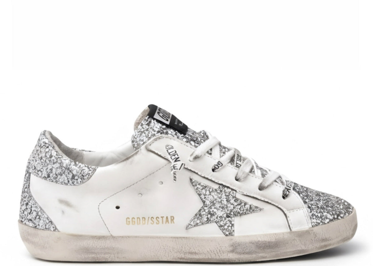 Davenzarry | Golden Goose Super-Star White Nappa Suede Star Lining - Women's | View 1