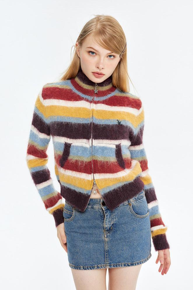 Fushya Colorful Cropped Cardigan