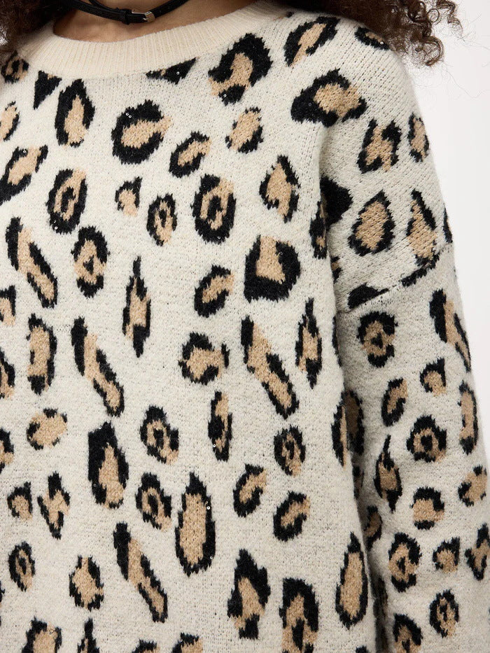 Fushya Leopard Oversized Sweater