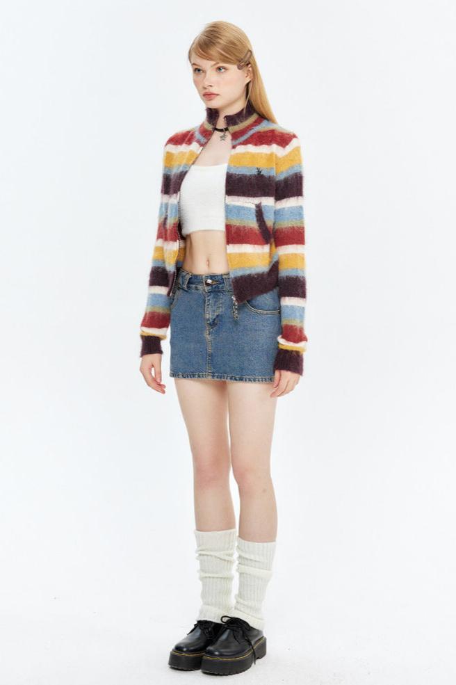 Fushya Colorful Cropped Cardigan