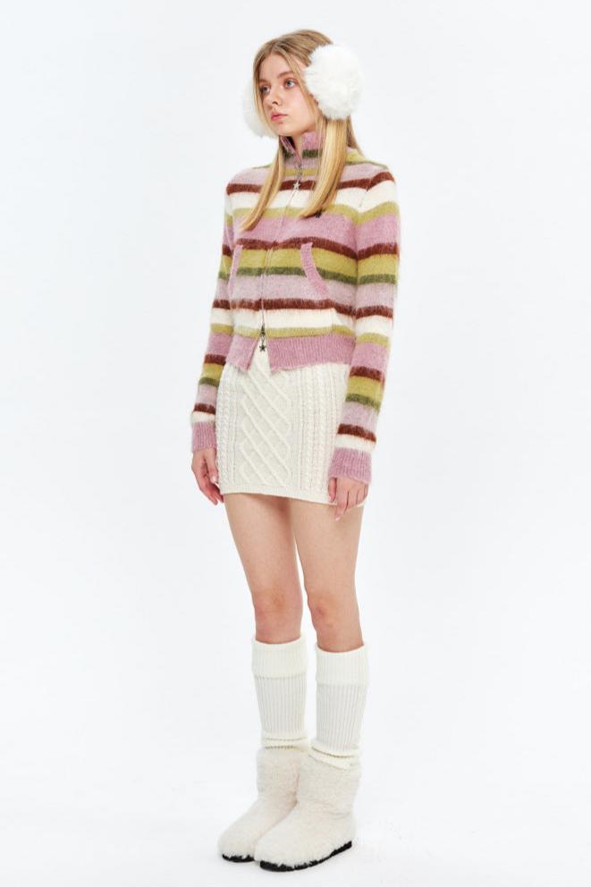 Fushya Colorful Cropped Cardigan