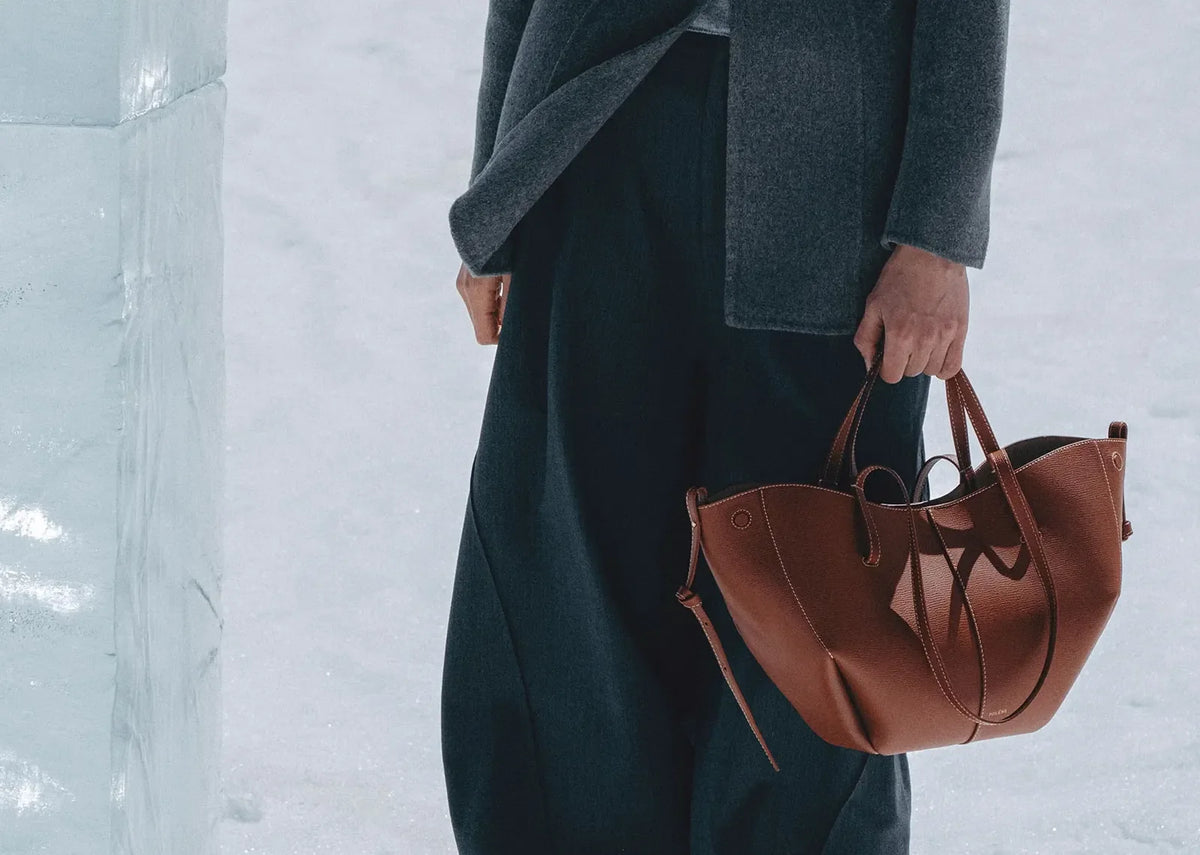 Davenzarry | Polène Cyme Mini Edition Textured Cognac | View 5