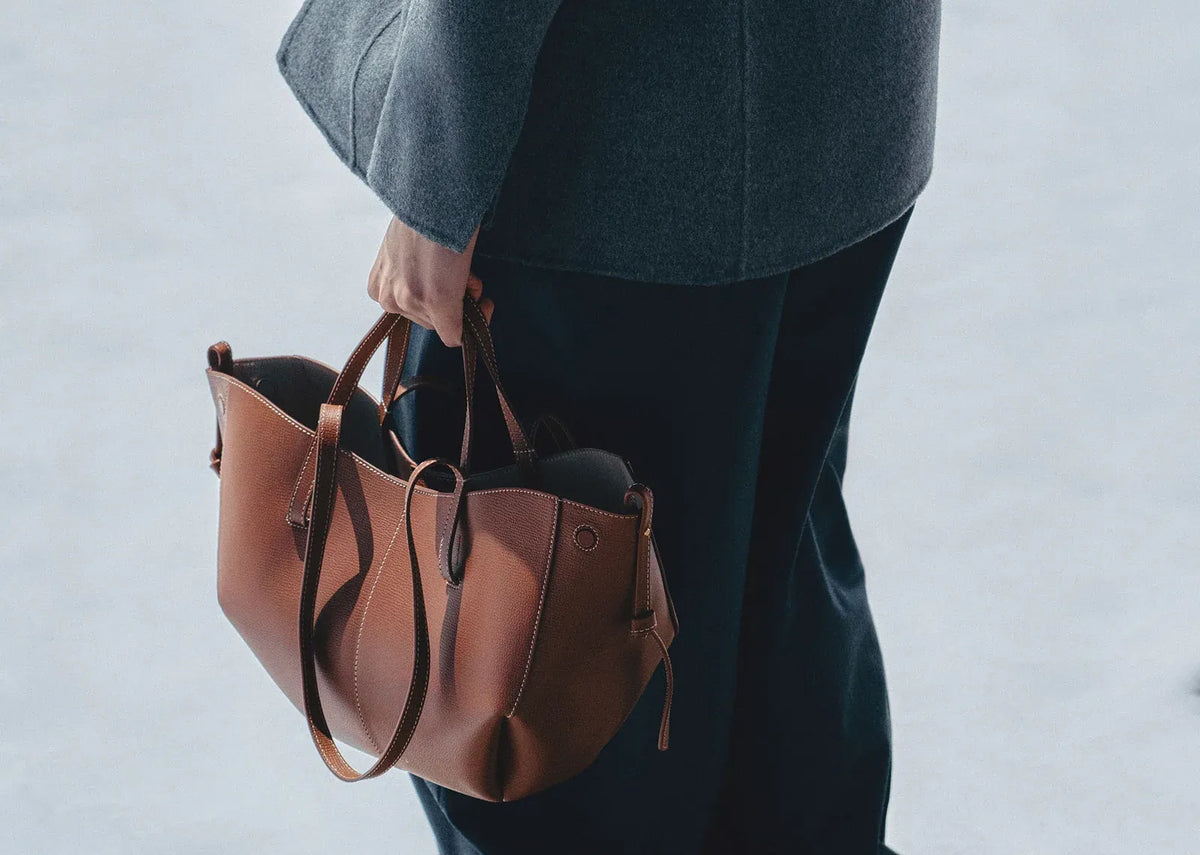 Davenzarry | Polène Cyme Mini Edition Textured Cognac | View 4
