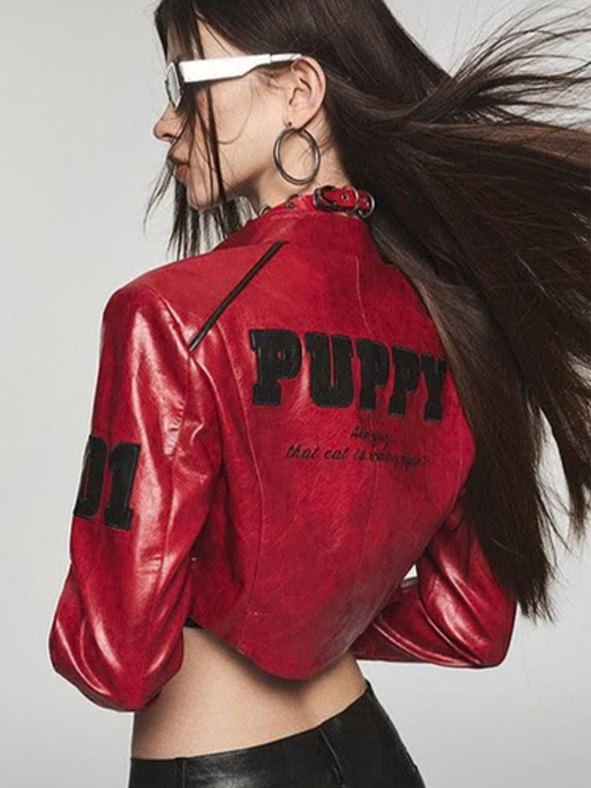 Fushya "Street Star" Poppy Leather Jacket