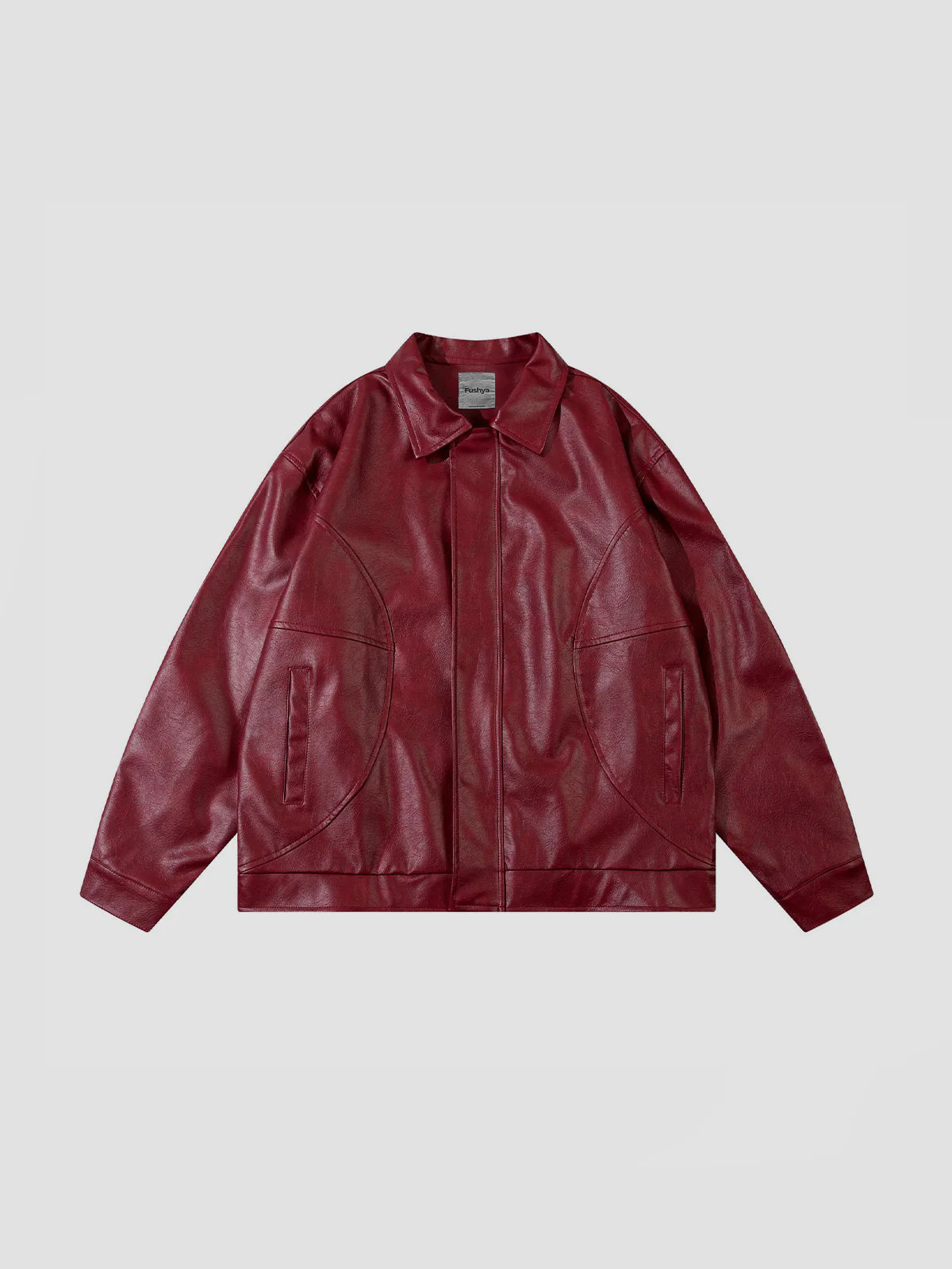 Fushya Stich Vintage Vibe Leather Jacket