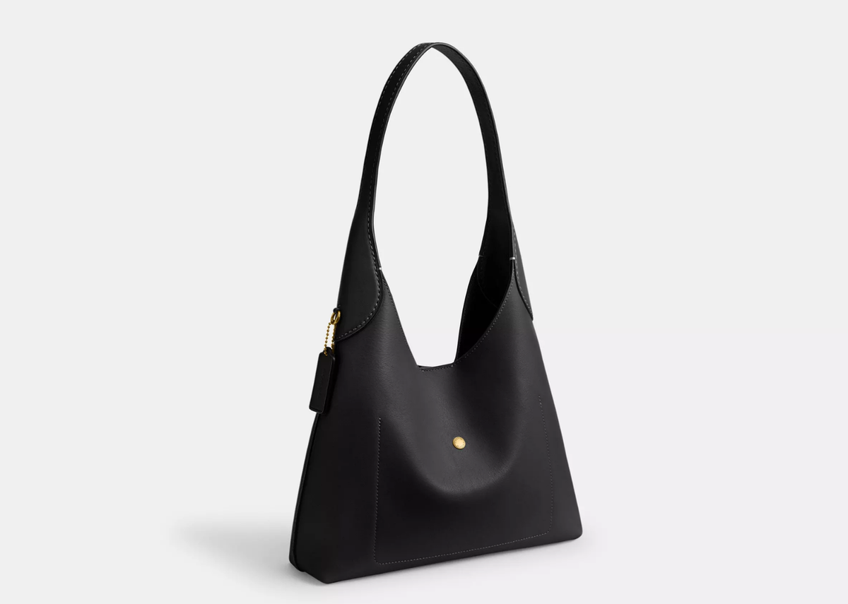 Davenzarry | Coach Brooklyn Shoulder Bag 28 Brass/Black | View 2