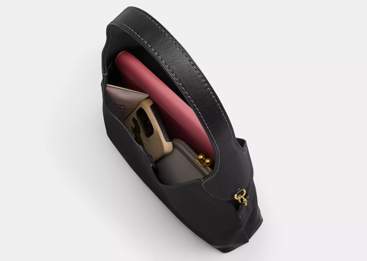 Davenzarry | Coach Brooklyn Shoulder Bag 28 Brass/Black | View 3