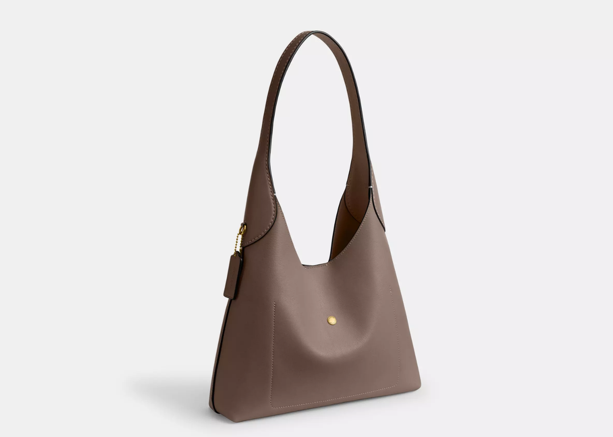 Davenzarry | Coach Brooklyn Shoulder Bag 28 Brass/Dark Stone | View 2