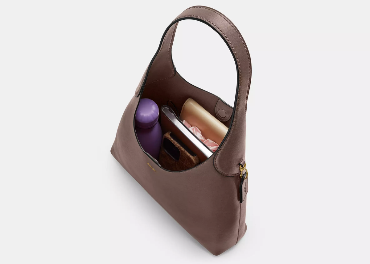Davenzarry | Coach Brooklyn Shoulder Bag 28 Brass/Dark Stone | View 3