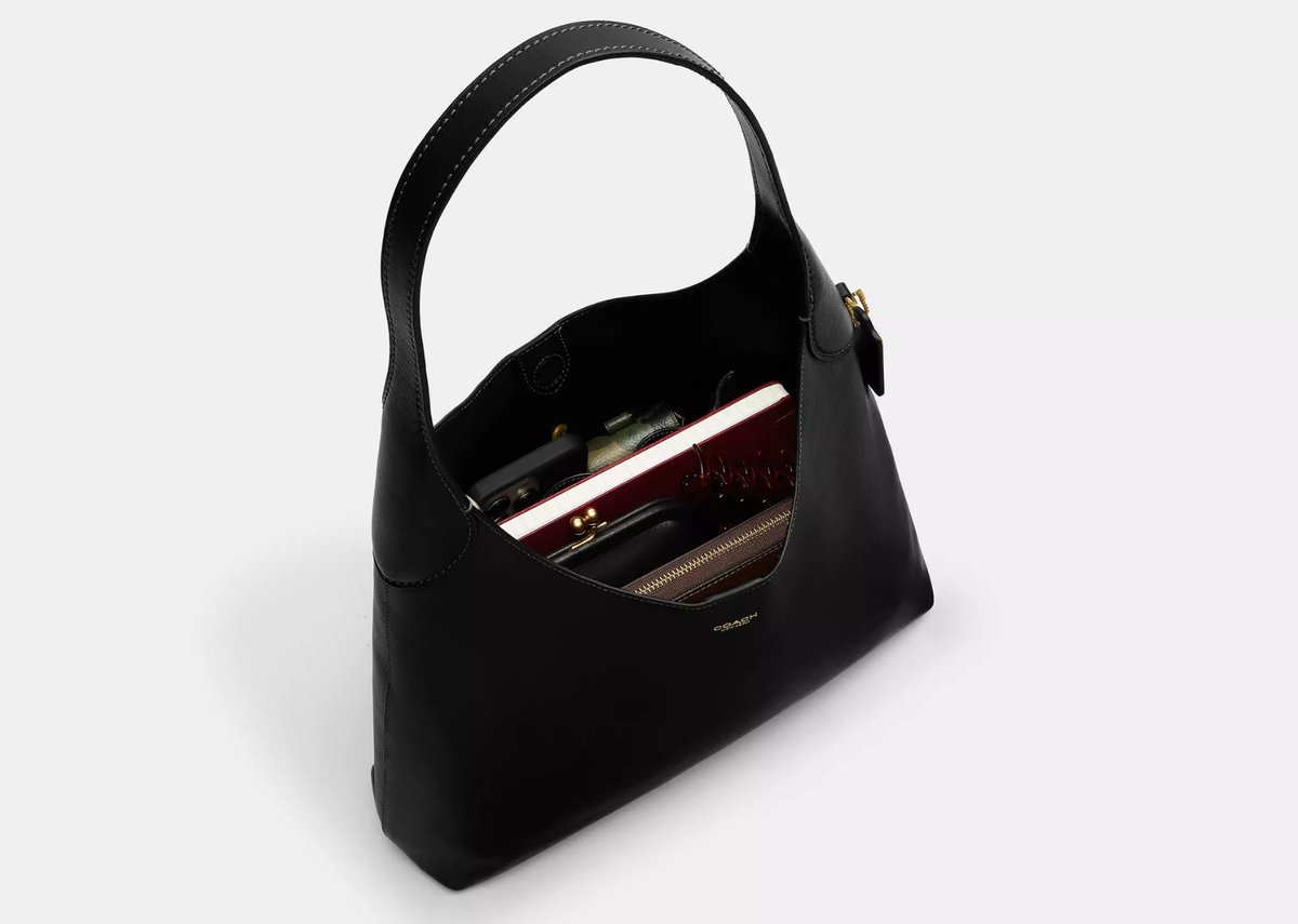 Davenzarry | Coach Brooklyn Shoulder Bag 34 Brass/Black | View 3