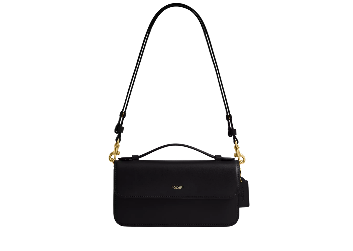 Davenzarry | Coach Elora Top Handle Crossbody Bag Brass/Black | View 1