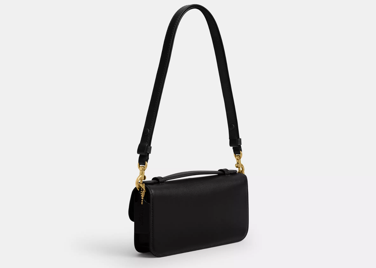 Davenzarry | Coach Elora Top Handle Crossbody Bag Brass/Black | View 2