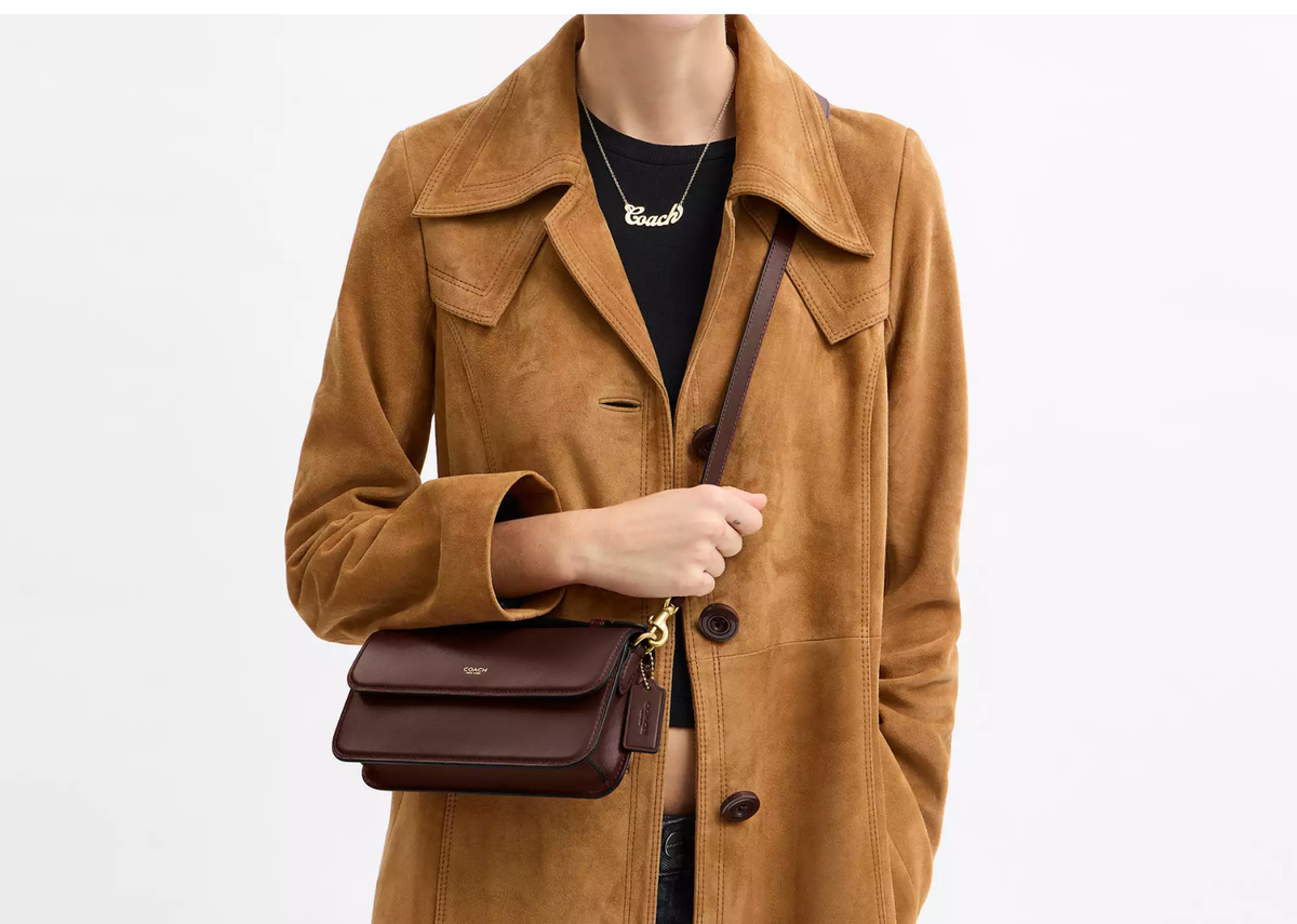 Davenzarry | Coach Elora Top Handle Crossbody Bag Brass/Maple | View 3