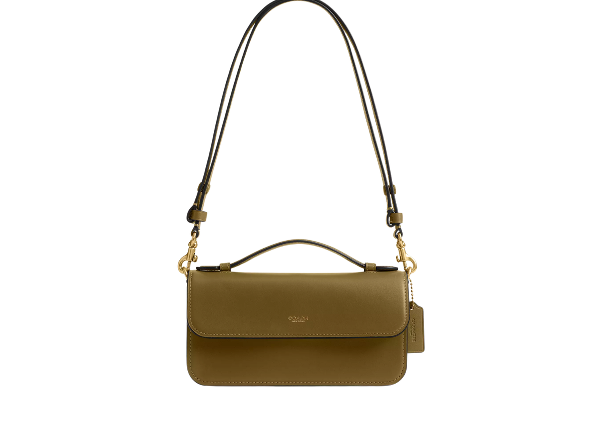 Davenzarry | Coach Elora Top Handle Crossbody Bag Brass/Muted Olive | View 1