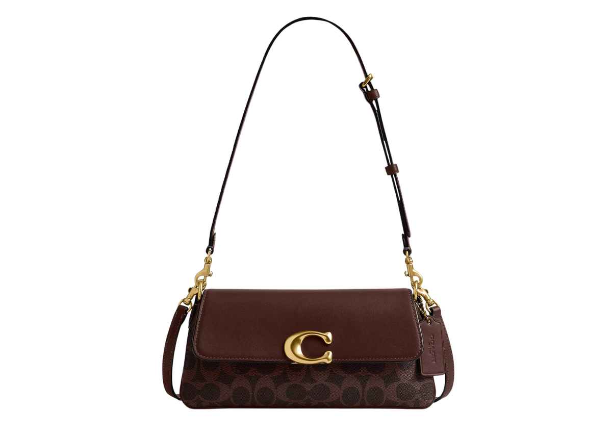 Davenzarry | Coach Jet Shoulder Bag In Signature Canvas Brass/Maple | View 1