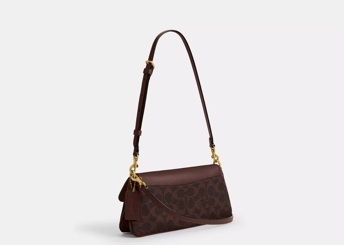 Davenzarry | Coach Jet Shoulder Bag In Signature Canvas Brass/Maple | View 2