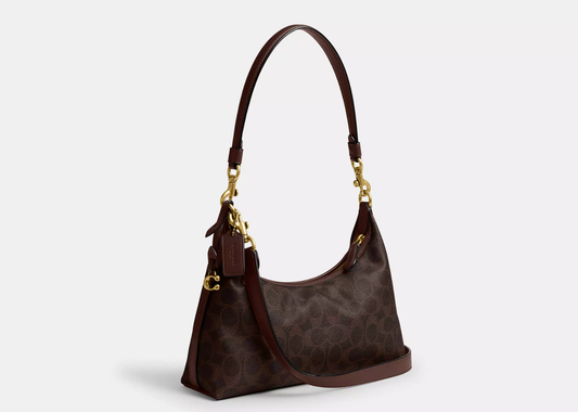 Davenzarry | Coach Juliet Shoulder Bag 25 In Signature Canvas Brass/Maple | View 2