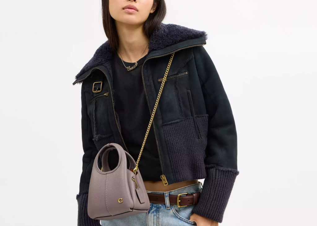 Davenzarry | Coach Lana Shoulder Bag 19 Brass/Ash | View 5