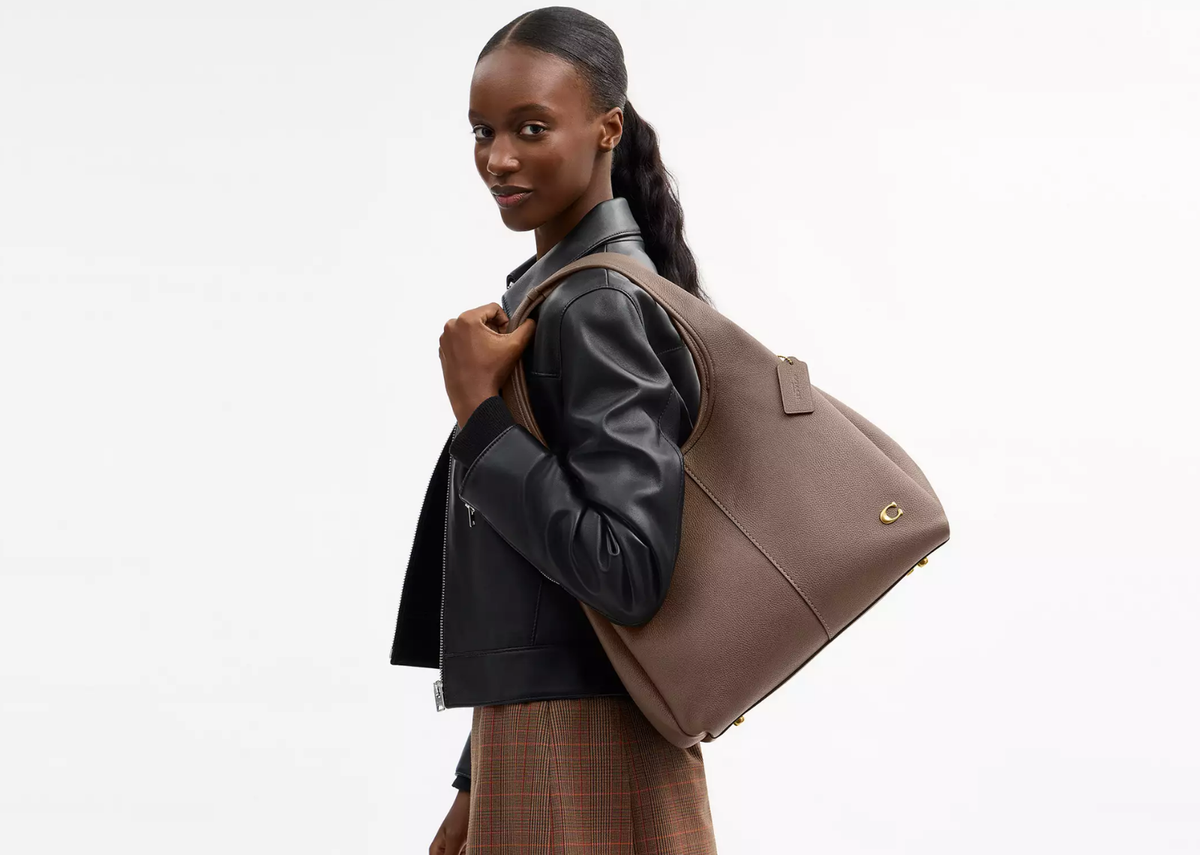 Davenzarry | Coach Lana Shoulder Bag Brass/Dark Stone | View 3