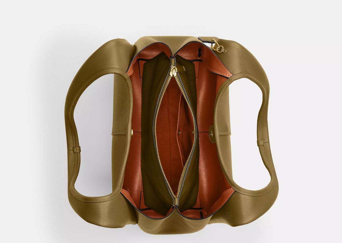 Davenzarry | Coach Lana Shoulder Bag Brass/Muted Olive | View 3