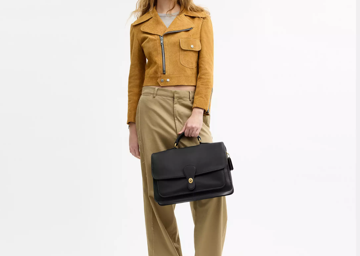 Davenzarry | Coach Metropolitan Messenger Bag Brass/Black | View 5