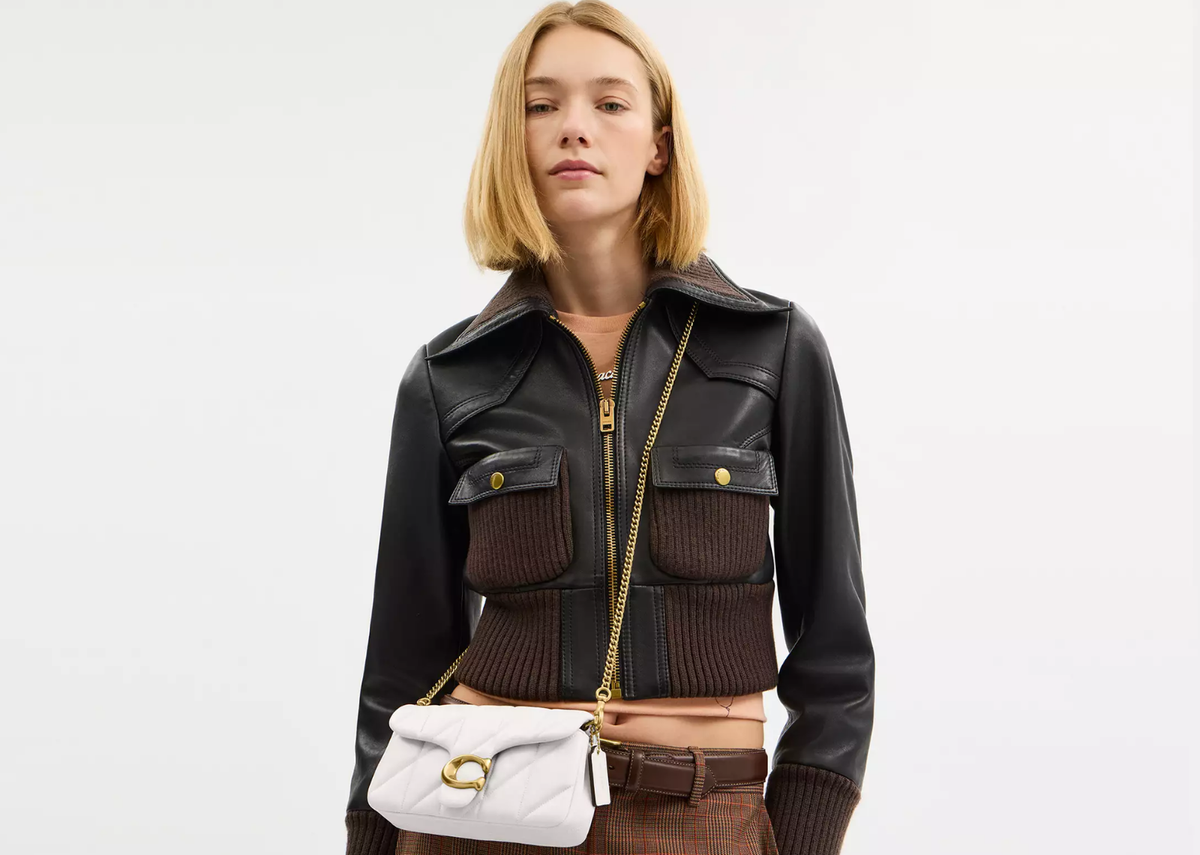 Davenzarry | Coach Tabby Chain Crossbody Bag 19 With Quilting Brass/Ash | View 3