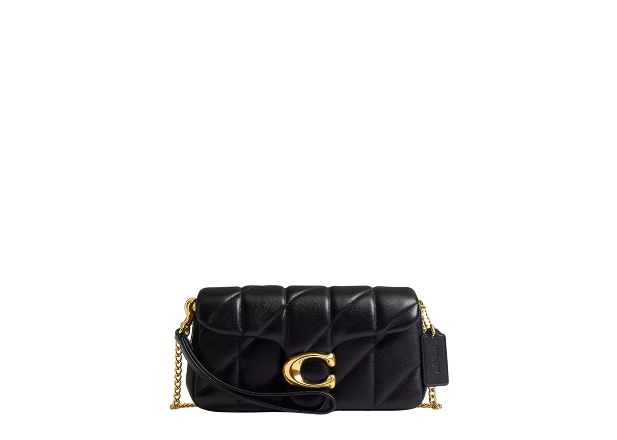 Davenzarry | Coach Tabby Chain Crossbody Bag 19 With Quilting Brass/Black | View 1