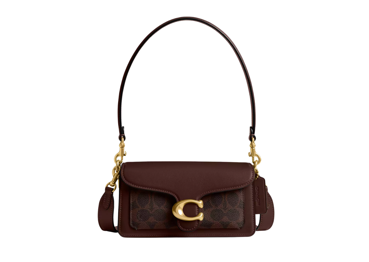 Davenzarry | Coach Tabby Shoulder Bag 20 In Signature Canvas Brass/Maple | View 1